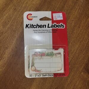 Vintage Conimar Kitchen Labels Package 36 Canning/Freezing Honey Bread Wheat NEW